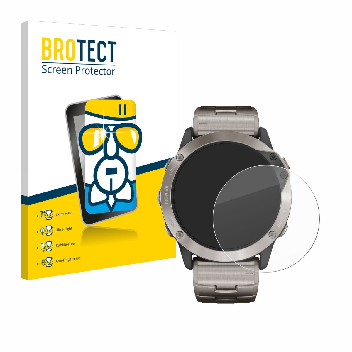 Screenprotector voor Garmin quatix 6x Solar Beschermglas transparant