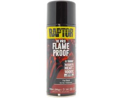 Raptor Flameproof - Hittebestendige Verf ZWART MAT spuitbus 400ml