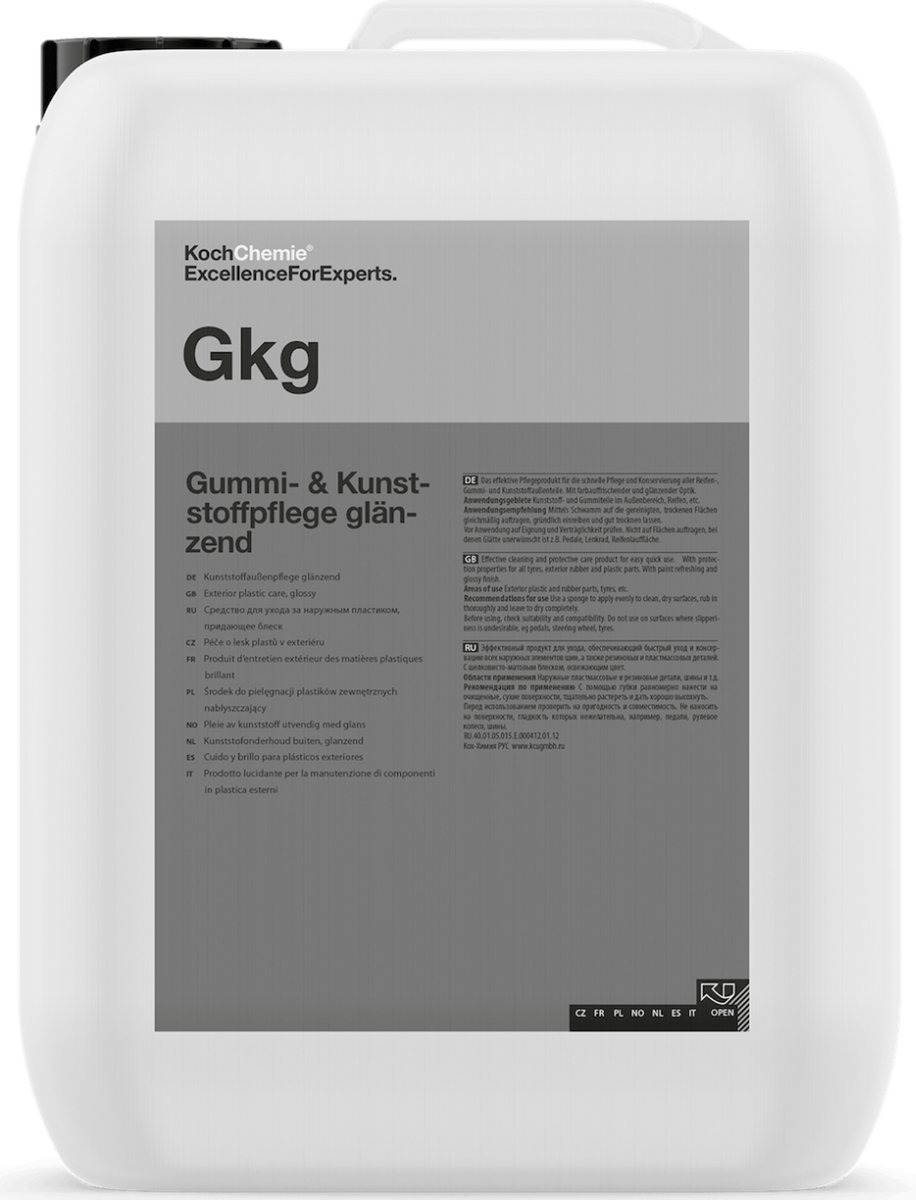 Koch Chemie Gummi- & Kunststoffpflege Glänzend 10 liter - Kunststofbeschermer