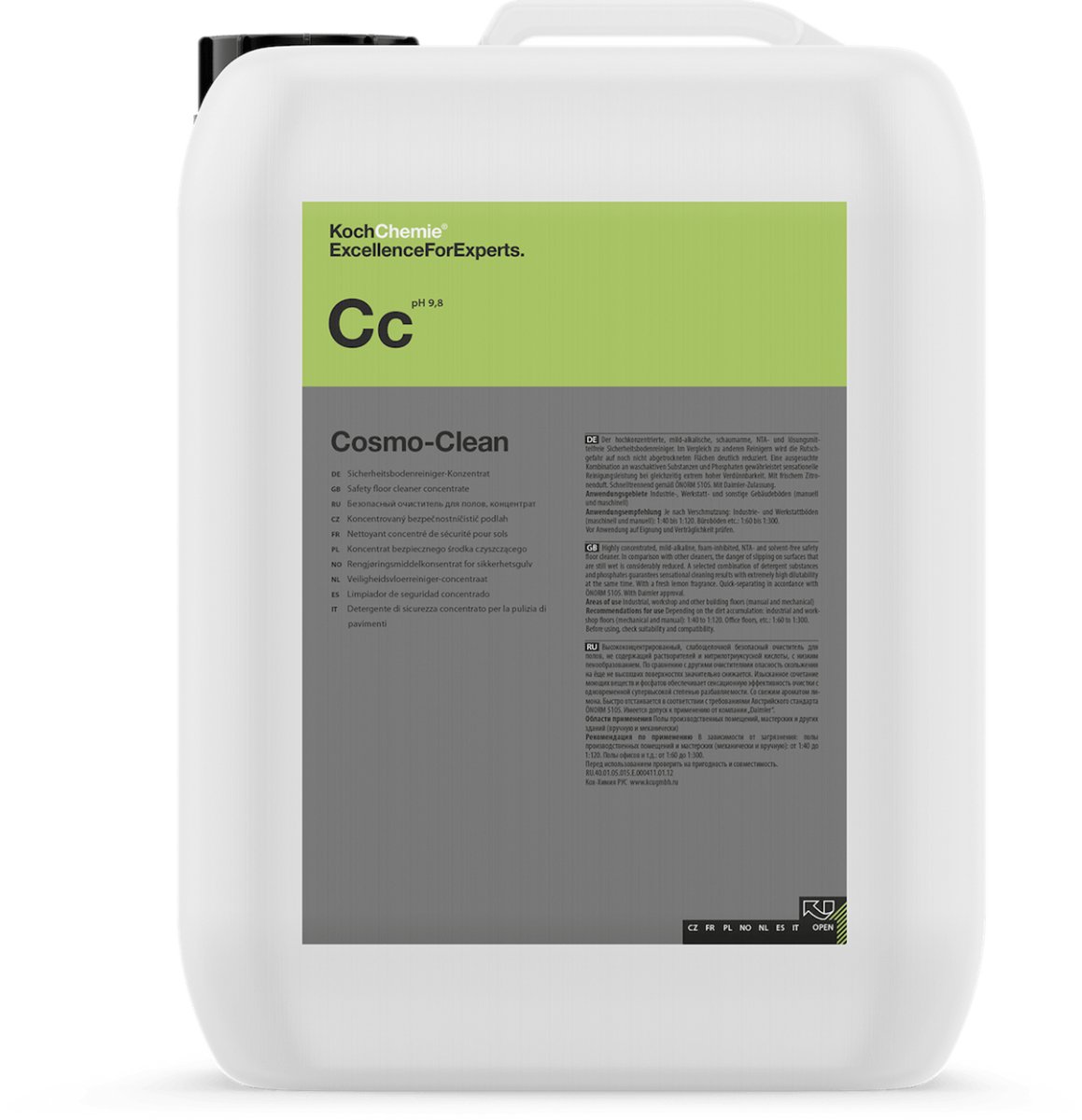 KOCH CHEMIE - Cc - Cosmo Clean - Werkplaatsvloer & Industriereiniger - 10L - 10L