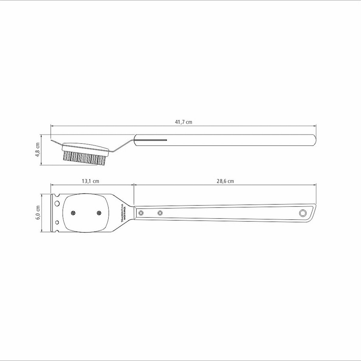 Grillborstel met lange steel voor barbecue schoonmaken