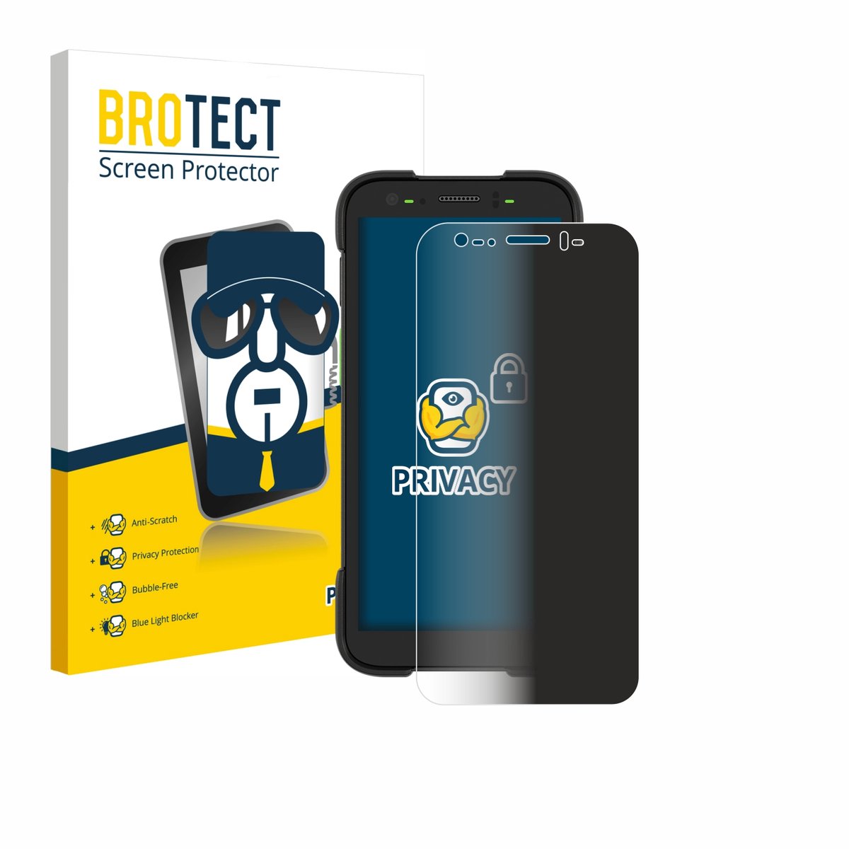 BROTECT - privacy screenprotector voor Zebra TC701 - Folie Beschermfolie Blauwlichtfilter