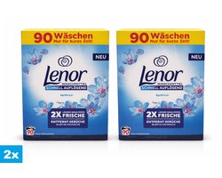 Lenor Wasmiddel Poeder Aprilfris – 2 x 90 Wasbeurten – 9,9 kg – Grootverpakking – Snel Oplosbaar