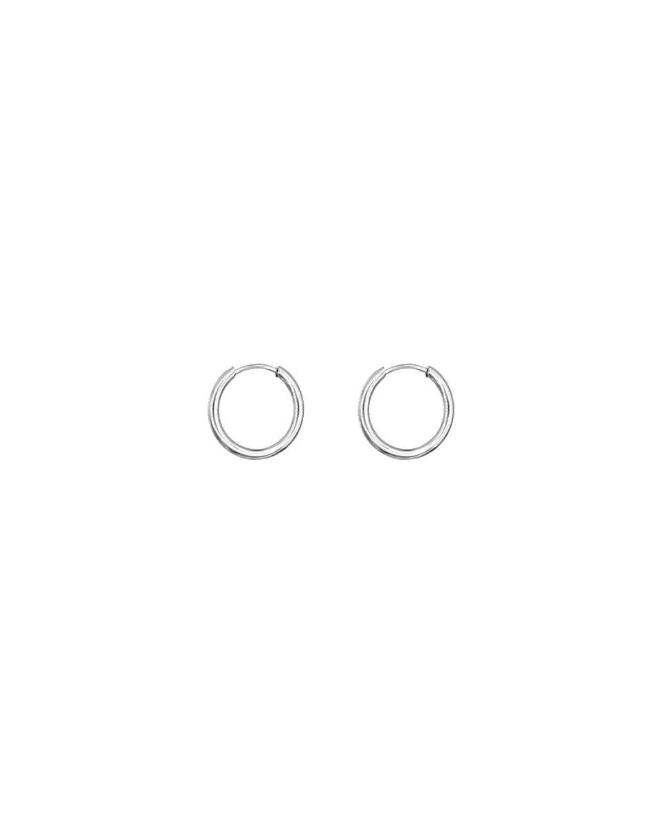 Minimalistische oorbellen/oorringen 13mm - 1 paar | Zilverkleur RVS/Stainless Steel