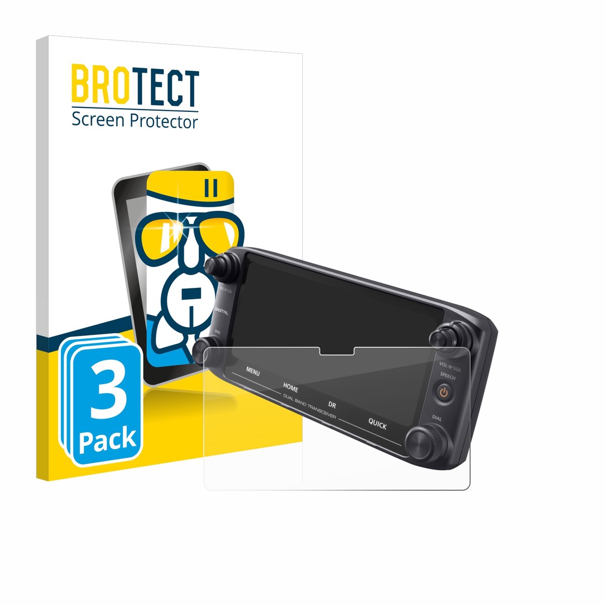 Screenprotector 3 Stuks voor Icom ID-5100 Beschermglas transparant