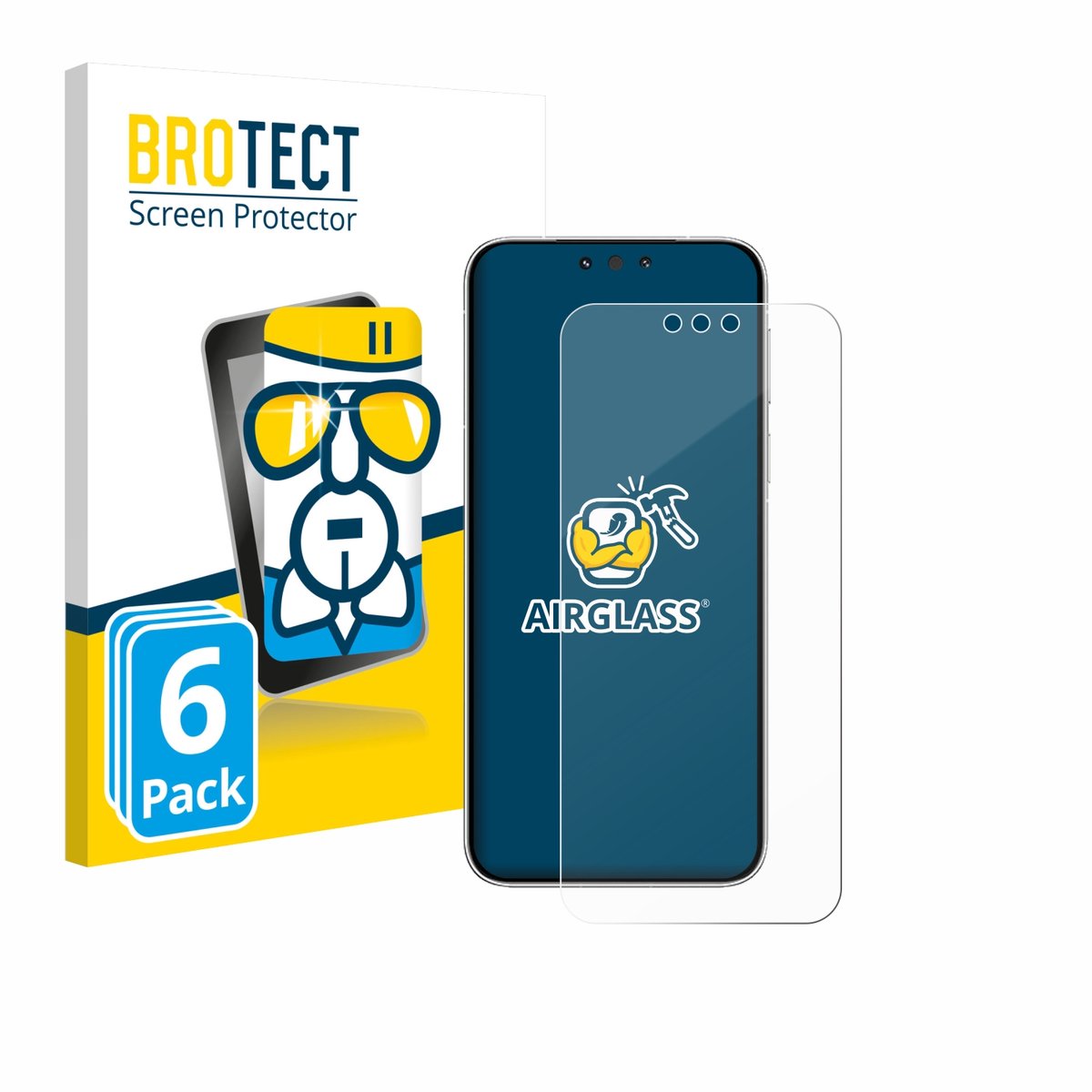 Screenprotector 6 Stuks voor Huawei Mate 80 Pro Beschermglas transparant