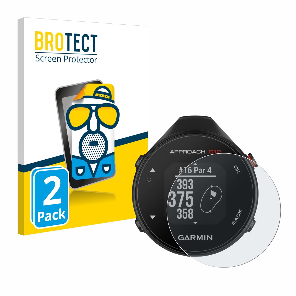 BROTECT - Screenprotector voor Garmin Approach G12 - Folie Beschermfolie matte 2 Stuks