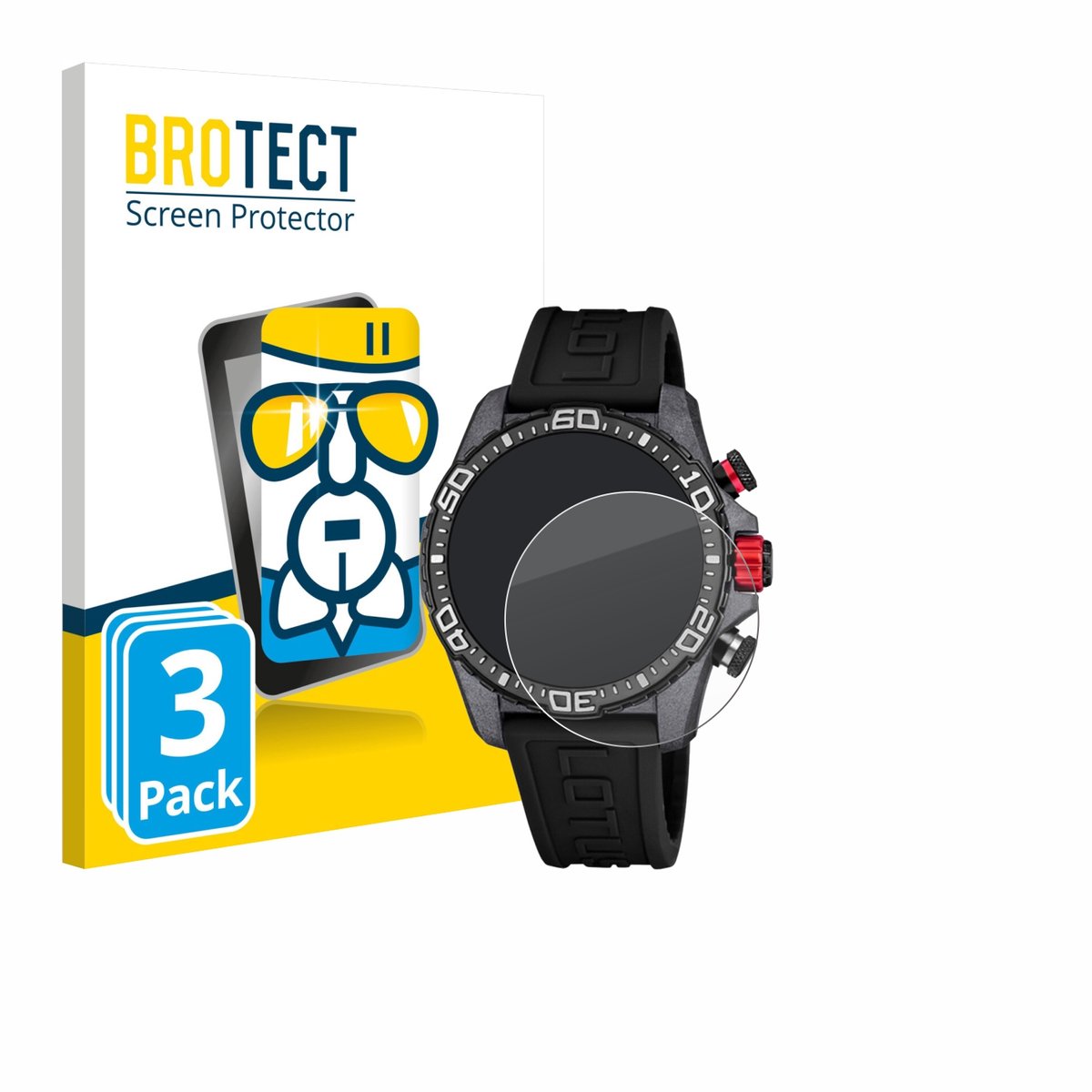 Screenprotector 3 Stuks voor Lotus Connected 20000/4 (45 mm) Beschermglas transparant
