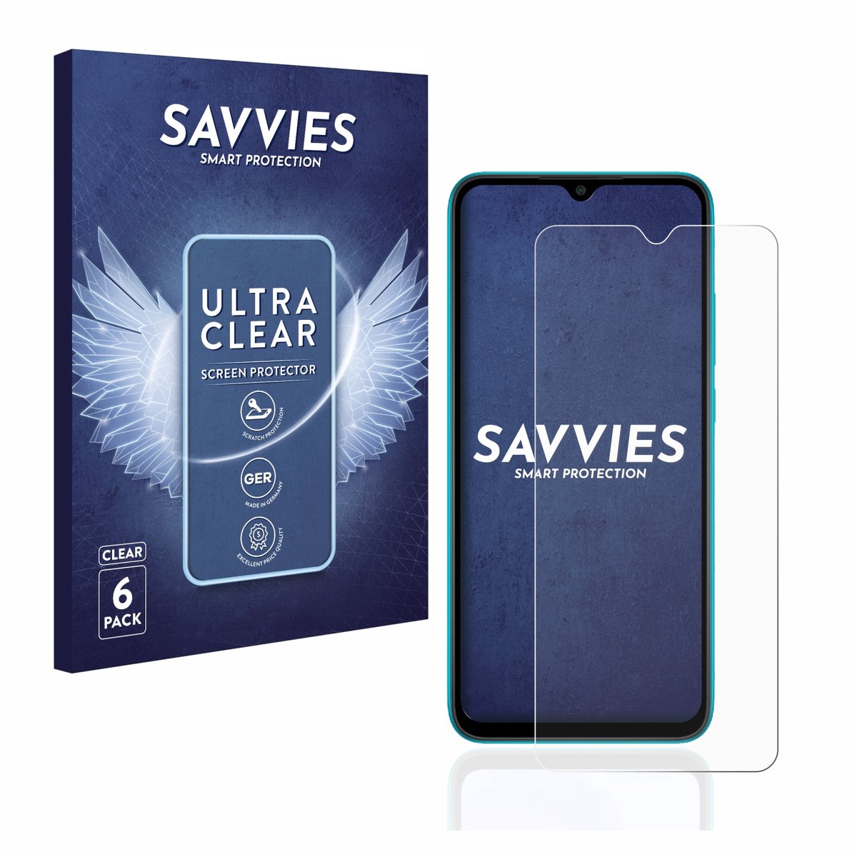 Savvies - Screenprotector voor Xiaomi Redmi 9A - Folie Beschermfolie transparant 6 Stuks