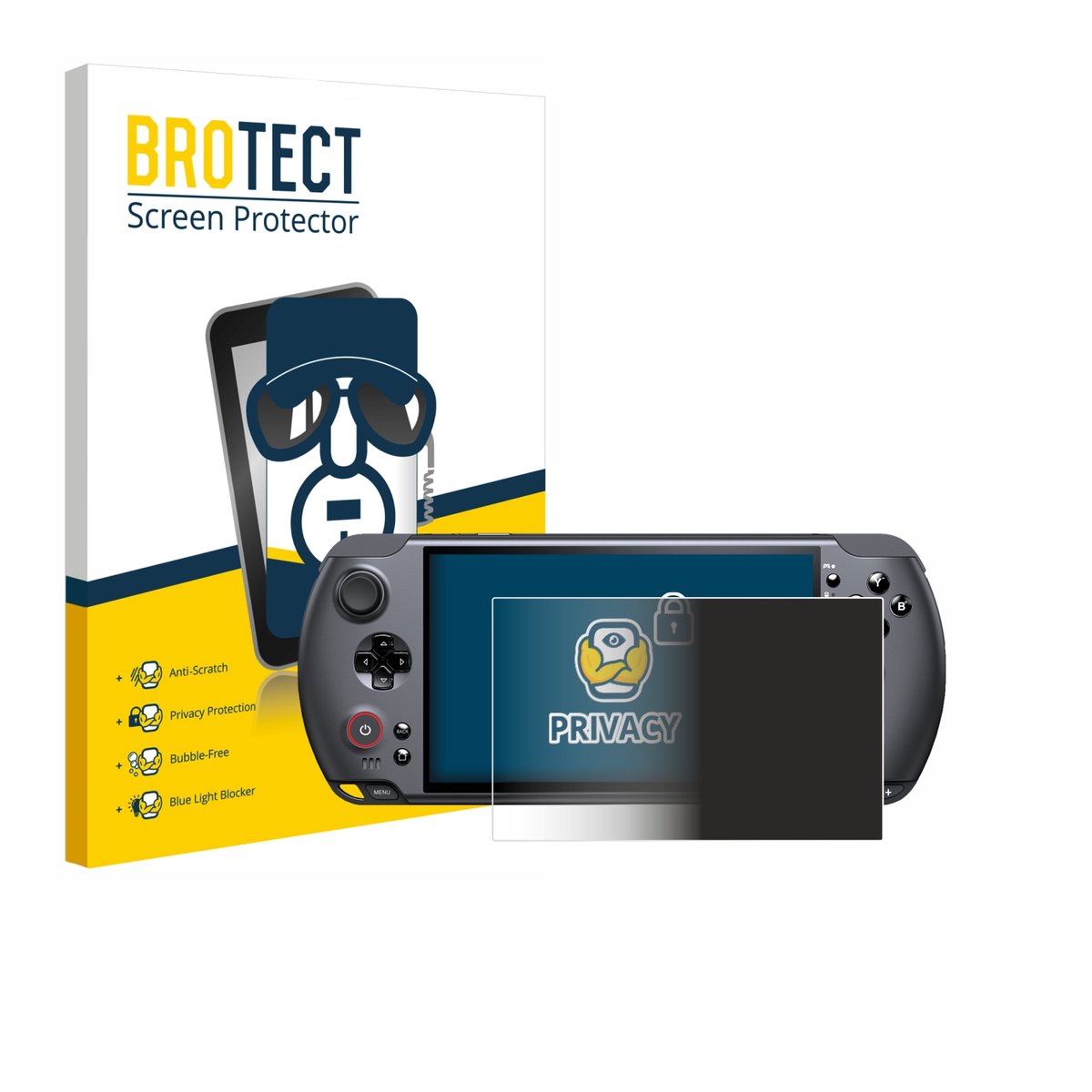 BROTECT - privacy screenprotector voor GPD Win 5 - Folie Beschermfolie Blauwlichtfilter