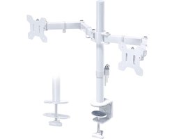 VH Supplies® Monitor Arm 2 Schermen - Dubbele Monitor Arm - Beugel voor Twee Beeldschermen - 13-27 inch