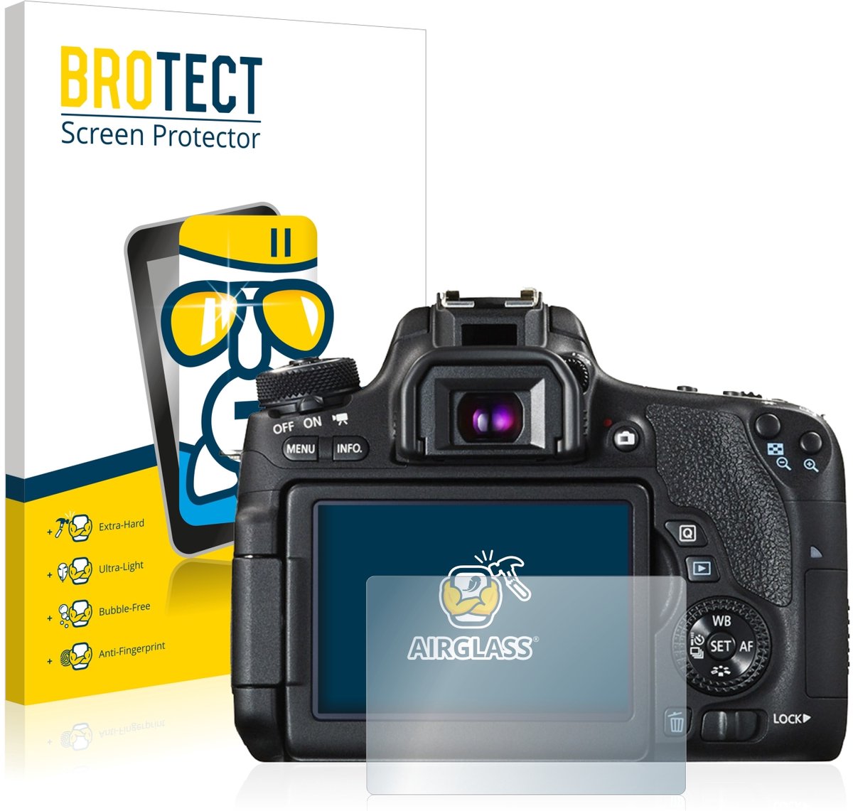 Screenprotector voor Canon EOS 760D Beschermglas transparant