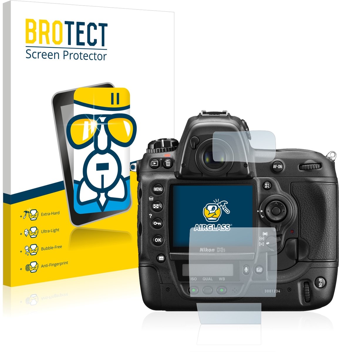 Screenprotector voor Nikon D3S Beschermglas transparant