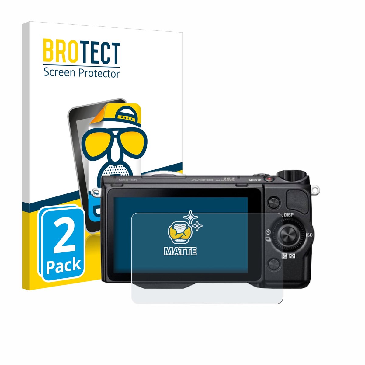 BROTECT - Screenprotector voor Sony Alpha NEX-5R - Folie Beschermfolie matte 2 Stuks