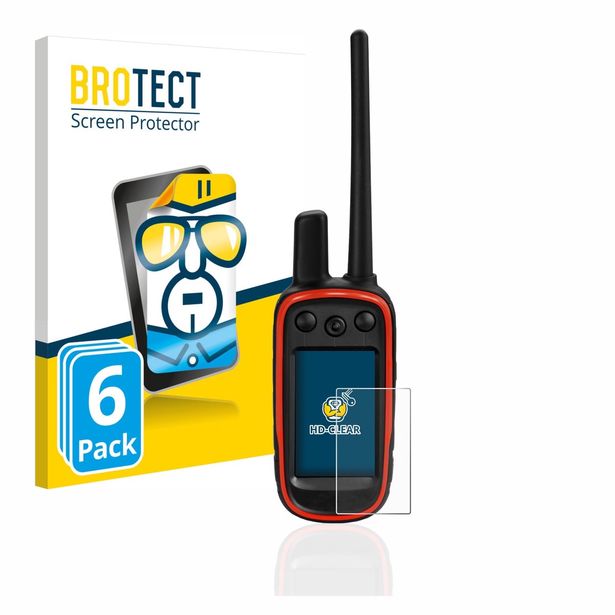BROTECT - Screenprotector voor Garmin Alpha 100 - Folie Beschermfolie transparant 6 Stuks