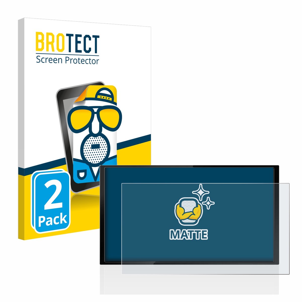 BROTECT - Screenprotector voor Kenwood DMX 7722DABS - Folie Beschermfolie matte 2 Stuks