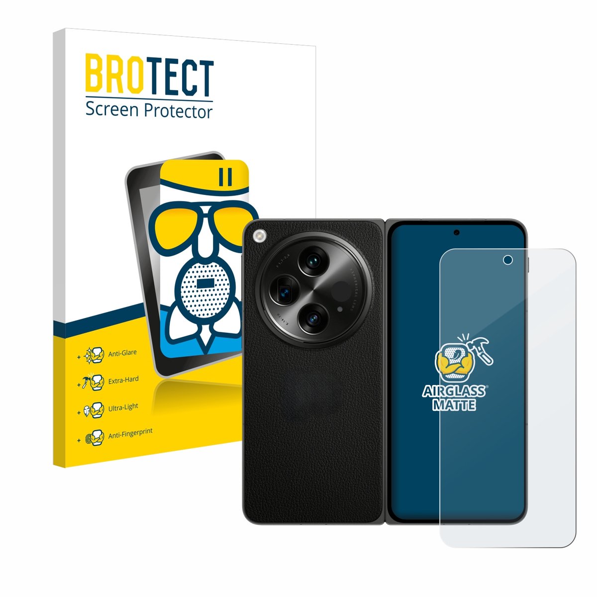BROTECT - Screenprotector voor OnePlus Open - Folie Beschermfolie Beschermglas matte