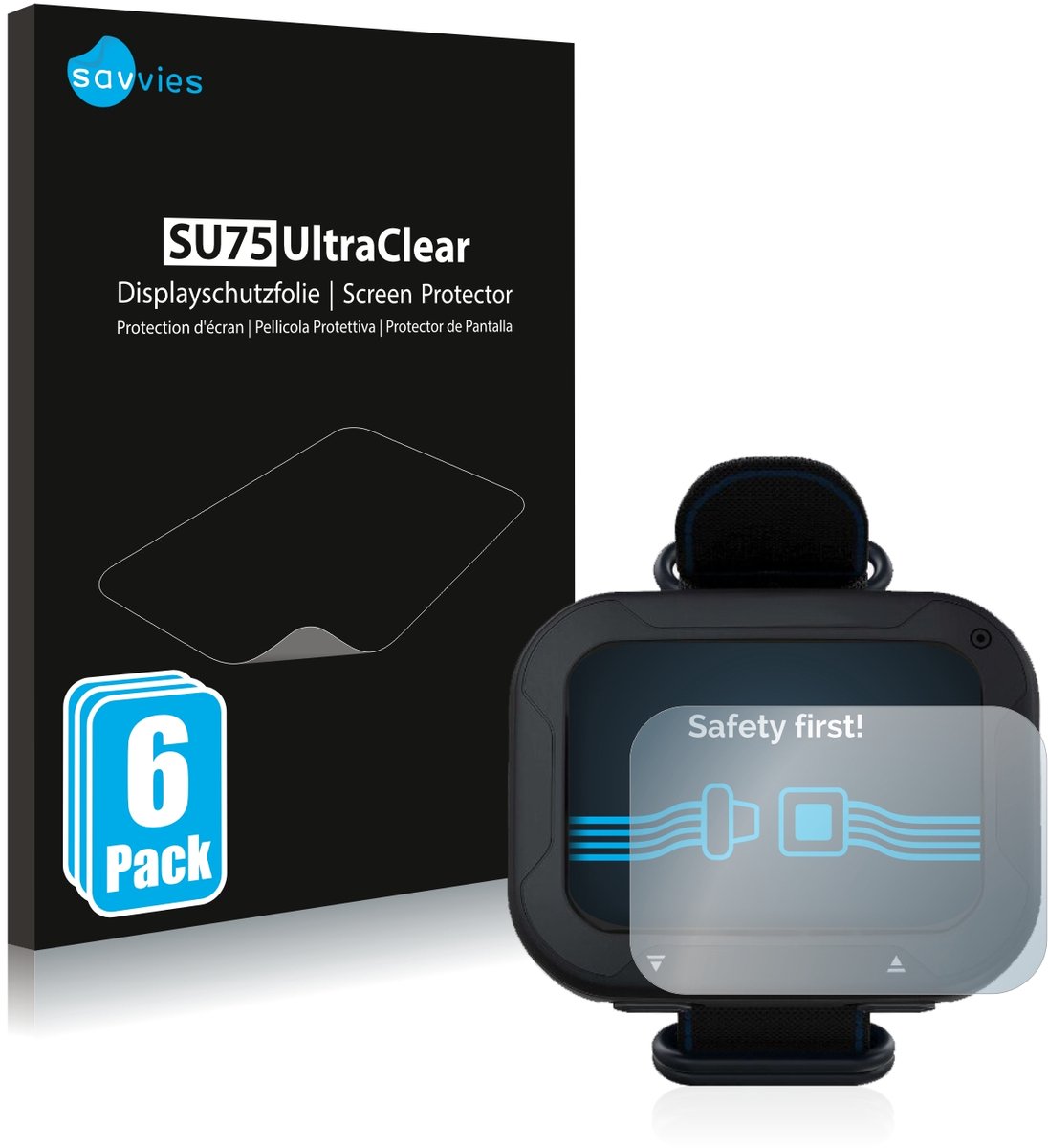 Savvies - Screenprotector voor Aqualung i770R - Folie Beschermfolie transparant 6 Stuks