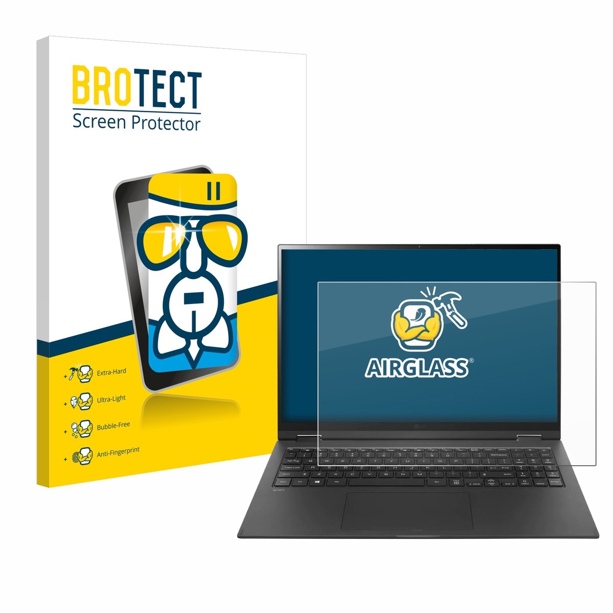 Screenprotector voor LG gram 16'' 2-in-1 Touch Beschermglas transparant