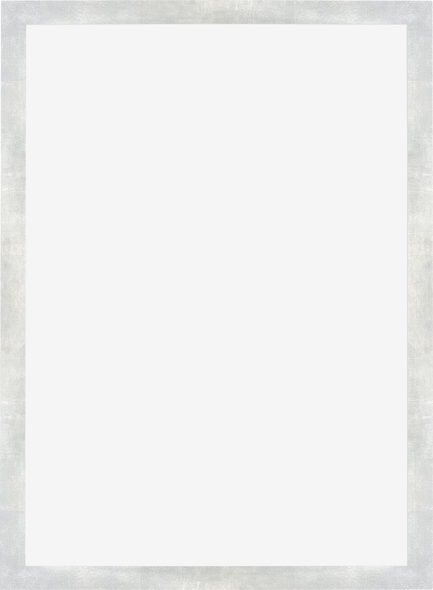 Fotolijst 67x98 cm - MDF - Zilver Glanzend Vintage - Marseille