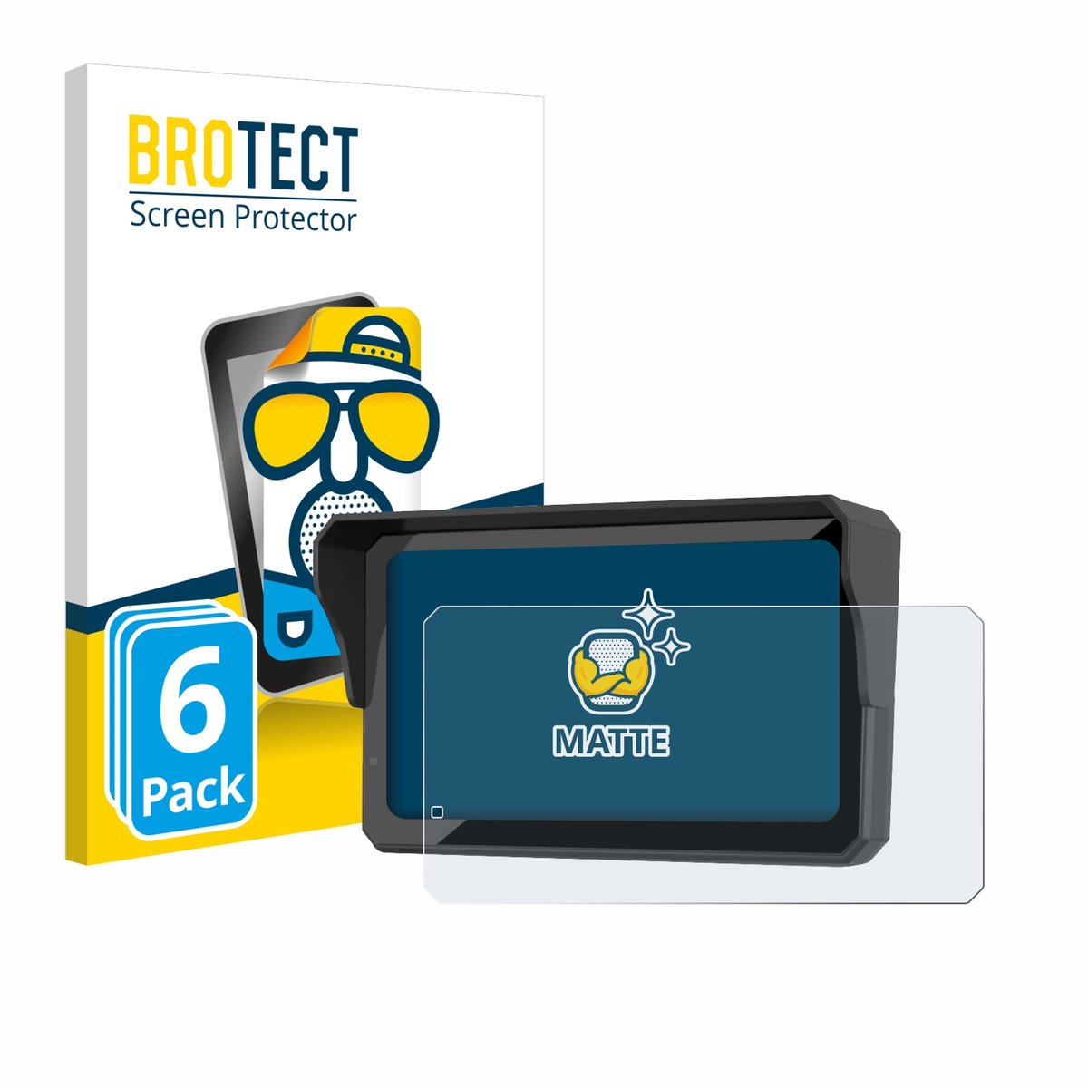 BROTECT - Screenprotector voor Carpuride W602BS - Folie Beschermfolie matte 6 Stuks