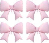 20 stuks kleine roze strikjes, roze lintstrik, zelfklevende kant-en-klare mini-strikjes, kleine schattige zachte stoffen strik, naaiaccessoires voor geschenkverpakking, knutselen, bruiloften