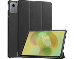 Hoes - Geschikt voor Lenovo Idea Tab - Dun & Stevig - Trifold Bookcase - Hard Cover - Hardcover Book Case - Tablet Hoesje - Zwart