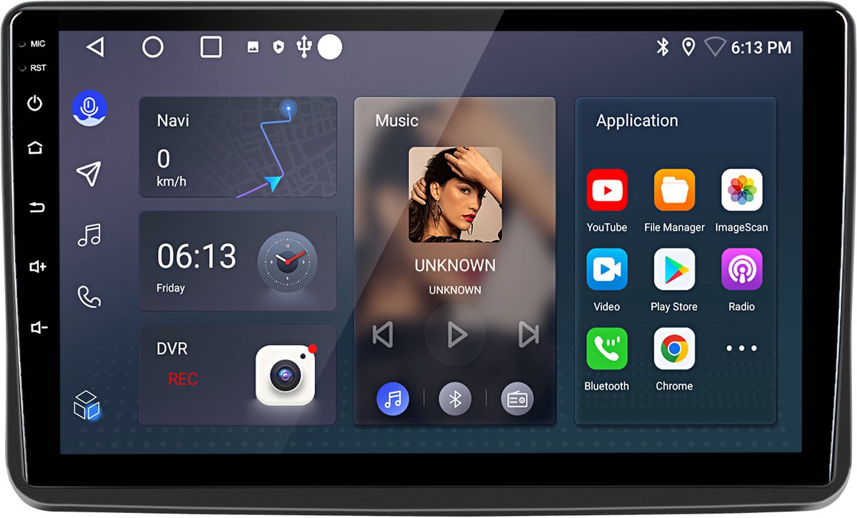 Junsun Android 15 Autoradio Geschikt Voor Fiat Panda 2003-2012 Accessoires, Draadloze CarPlay & Andriod Auto, Bluetooth, GPS-navigatiesysteem, Stuurwielbediening, RDS, WiFi, DAB+, 10-inch Touchscreen, 2GB+32GB, DSP, Quad-core processor