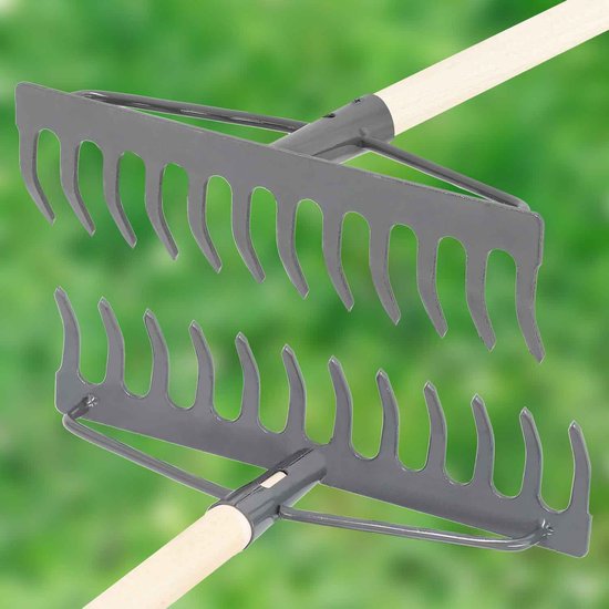 KOTARBAU, Bladhark, Metaal, 31cm, 12 Tanden, Houten Steel van Merkloos	 — afbeelding 3