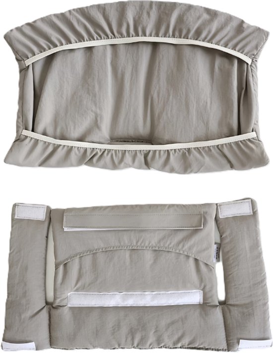 Stoelverkleiner beer grijs - kussenset beer grijs - stoelverkleiner voor stokke tripp trapp - kinderstoel verkleiner - stoel kussen van Merkloos — afbeelding 2