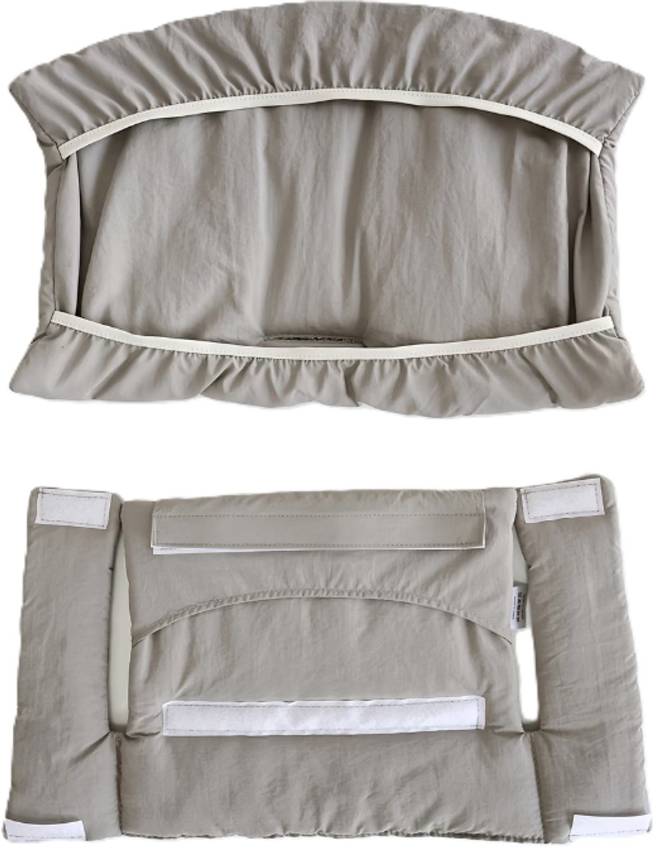 Stoelverkleiner beer grijs - kussenset beer grijs - stoelverkleiner voor stokke tripp trapp - kinderstoel verkleiner - stoel kussen – foto 2