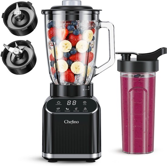 Chefino 1400W Blender met Glazen Kan