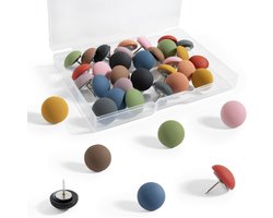 Punaises - Punaise - punaises voor prikbord - 60 stuks - punaises Veelkleurig - pushpins - push pins - pushpin clips - Prikker - Decoratieve pushpins - 17mm×17mm - kleine kop-markeringspinnen