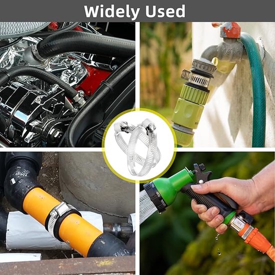 Slangklemmen 304 Roestvrij Staal - 3 m Gattape Metaal + 12 Stuks Bevestiging - DIY Slangklemmenset - Verstelbare Slangklemmen - voor Waterleiding, Tank, Gasleiding, Koeler, Autoslang — afbeelding 5