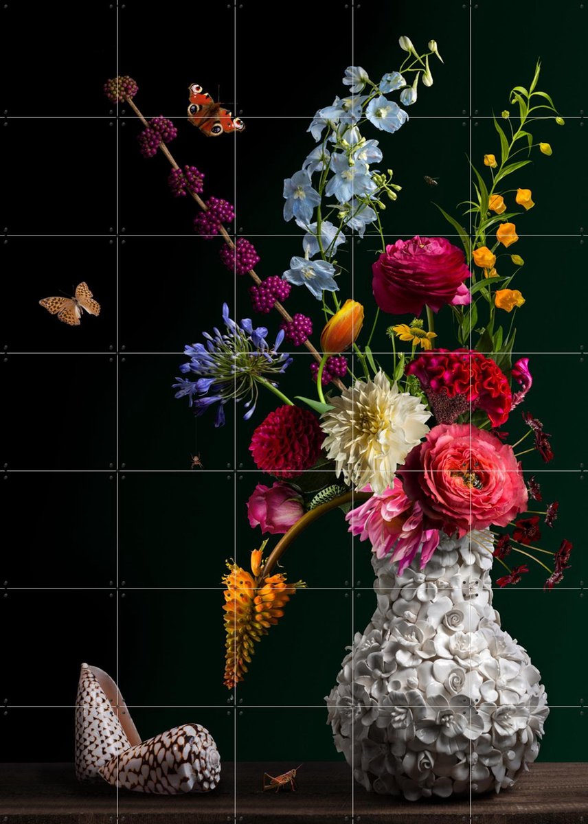 IXXI Baltazar van der Ast, Sander van Laar - 100 x 140 cm - Gratis ophangtool - Grote wanddecoratie en posters - Klassiek, Fotografie, Botanisch