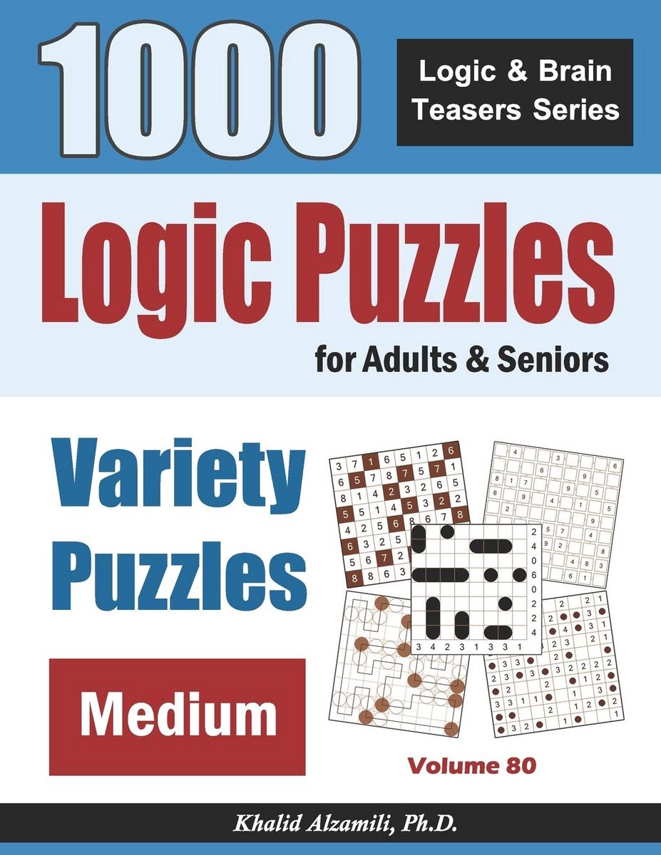 1000 Uitdagende Logische Puzzels voor Volwassenen en Senioren: Gemiddeld Niveau Variatieboek