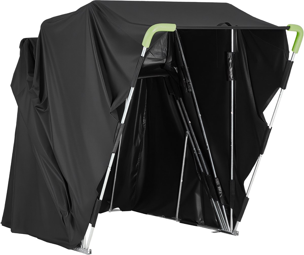 VEVOR Motortentgarage, Motorhoes 3460x1375x1900 mm, Motorgarage met veiligheidsslot, 600D Oxford vouwtent, Weerbestendige motorhoes met ventilatieramen, Zwart