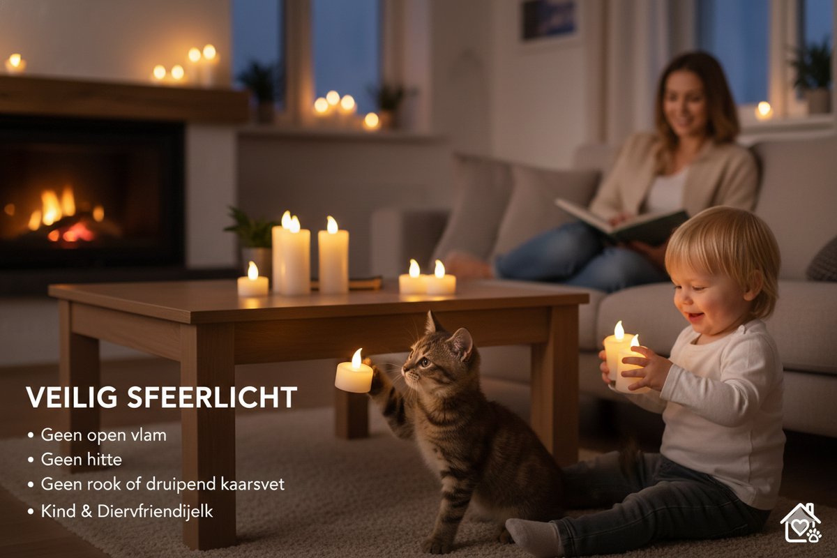 Oplaadbare waxinelichtjes 6X Smartstuff – Theelichtjes oplaadbaar - 6 flikkerende LED waxinelichtjes – met afstandsbediening – met oplaadstation – 75+ uur brandtijd – veilig & duurzaam – theelichtjes – nep kaarsen — cadeau in Wonen & Interieur - foto 2
