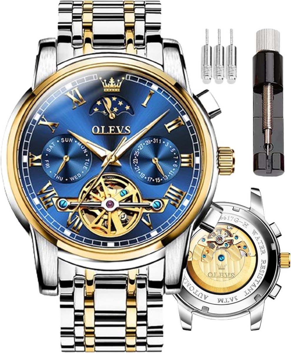 Herenhorloge Ultra Dun Waterdicht Minimaal Horloge met Bruine Leren Band