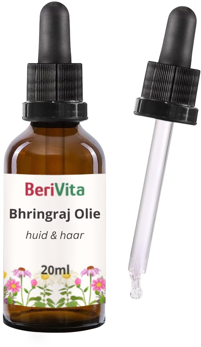Bhringraj Olie 20ml Pipetfles - Taila - Maceraat Eclipta Alba Bladeren - Huid en Haar