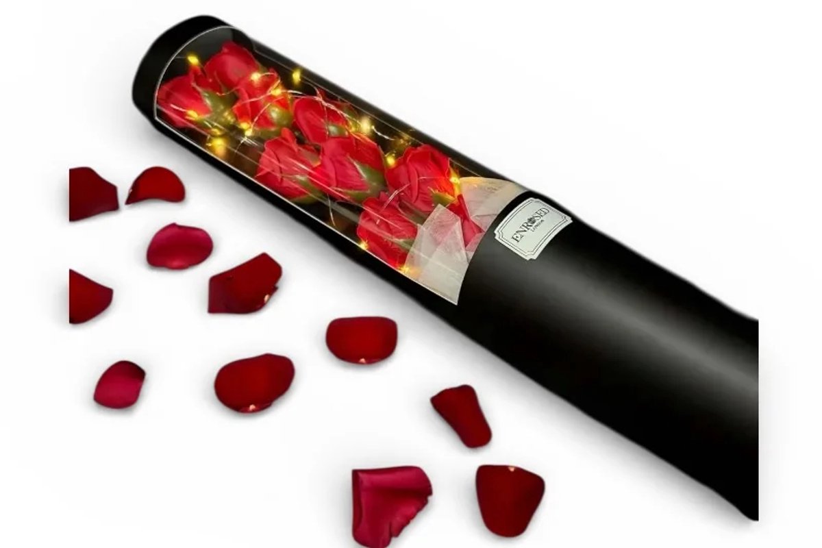 Valentijn Zeep Rozen met Led Verlichting (50cm)