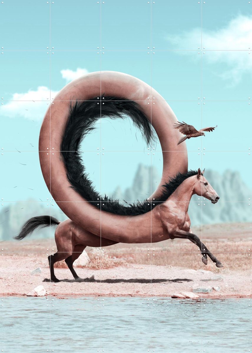 IXXI Rogue Wave, Julien Tabet - 100 x 140 cm - Gratis ophangtool - Grote wanddecoratie en posters - Speels, Digitale Kunst, Fotografie, Surrealisme