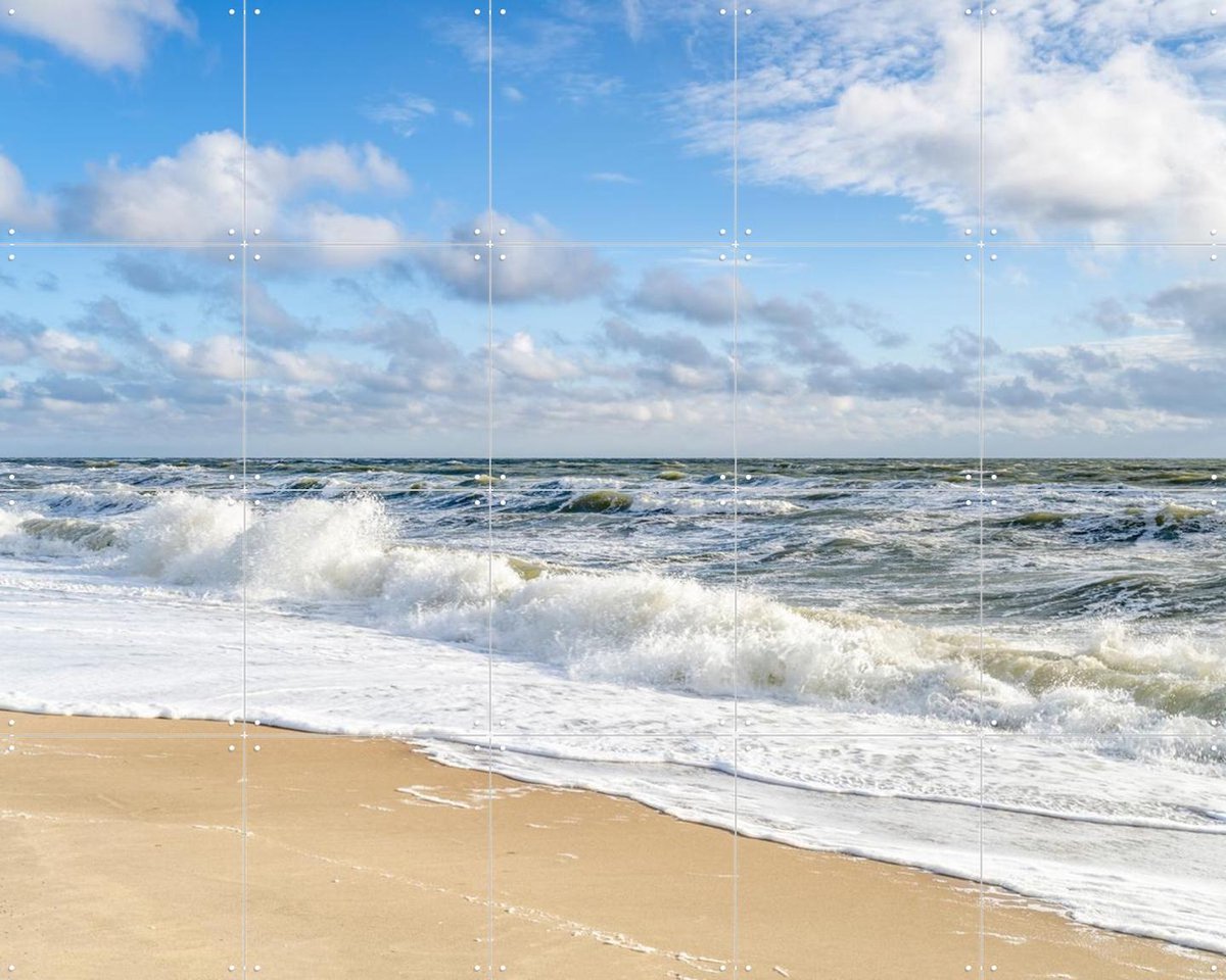 IXXI Stormy weather at the North Sea Coast, Jan Becke - 100 x 80 cm - Gratis ophangtool - Grote wanddecoratie en posters - Fotografie, Naturalisme