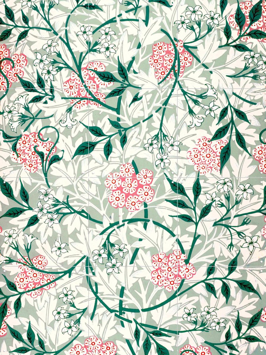 IXXI Jasmine green, William Morris & Victoria and Albert Museum - 60 x 80 cm - Gratis ophangtool - Grote wanddecoratie en posters - Klassiek,