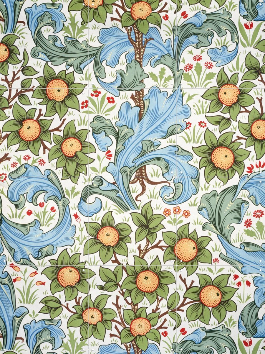 IXXI Orchard, William Morris & Victoria and Albert Museum - 60 x 80 cm - Gratis ophangtool - Grote wanddecoratie en posters - Art Nouveau, Vintage