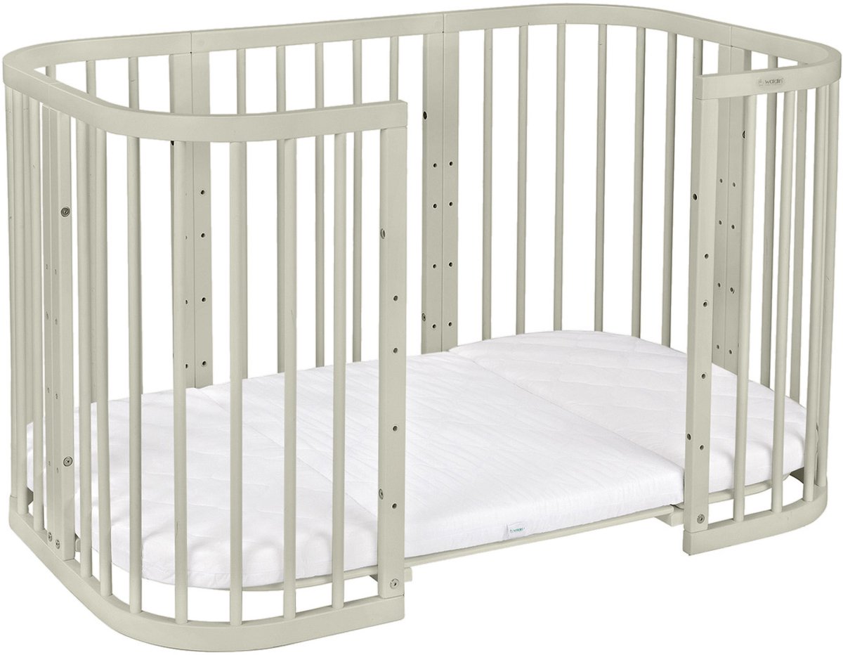 Waldin W2 Combibed 7‑in‑1 - Olive inclusief matras
