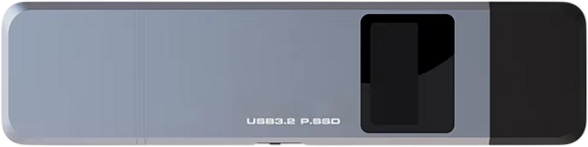Vingerafdruk Versleutelde Portable SSD 256GB – USB 3.2 Externe Harde Schijf, Beveiligde Flash Drive met Schrijfbeveiliging