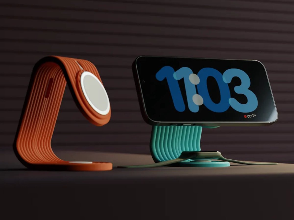 3DPA - MagSafe - Apple iPhone en Watch - Oplaad stand - Opladers niet inbegrepen - Turquoise