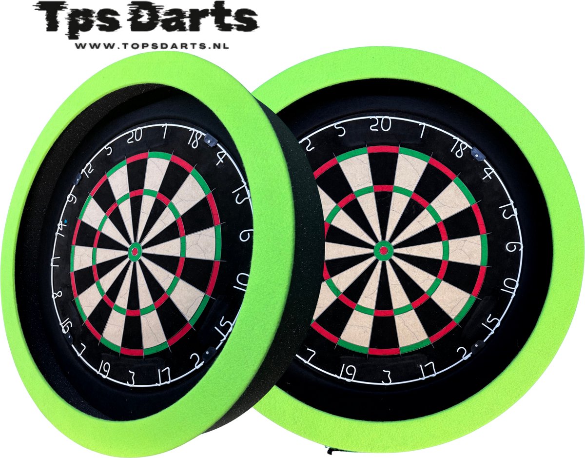 Tps Dartbord verlichting - Pure Zwart-lime groen - Led Dartbord verlichting - Led surround dartbord verlichting- dartbord