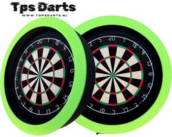 Tops - Dartbord verlichting - Pure Zwart-lime groen - Led Dartbord verlichting - Led surround dartbord verlichting- dartbord